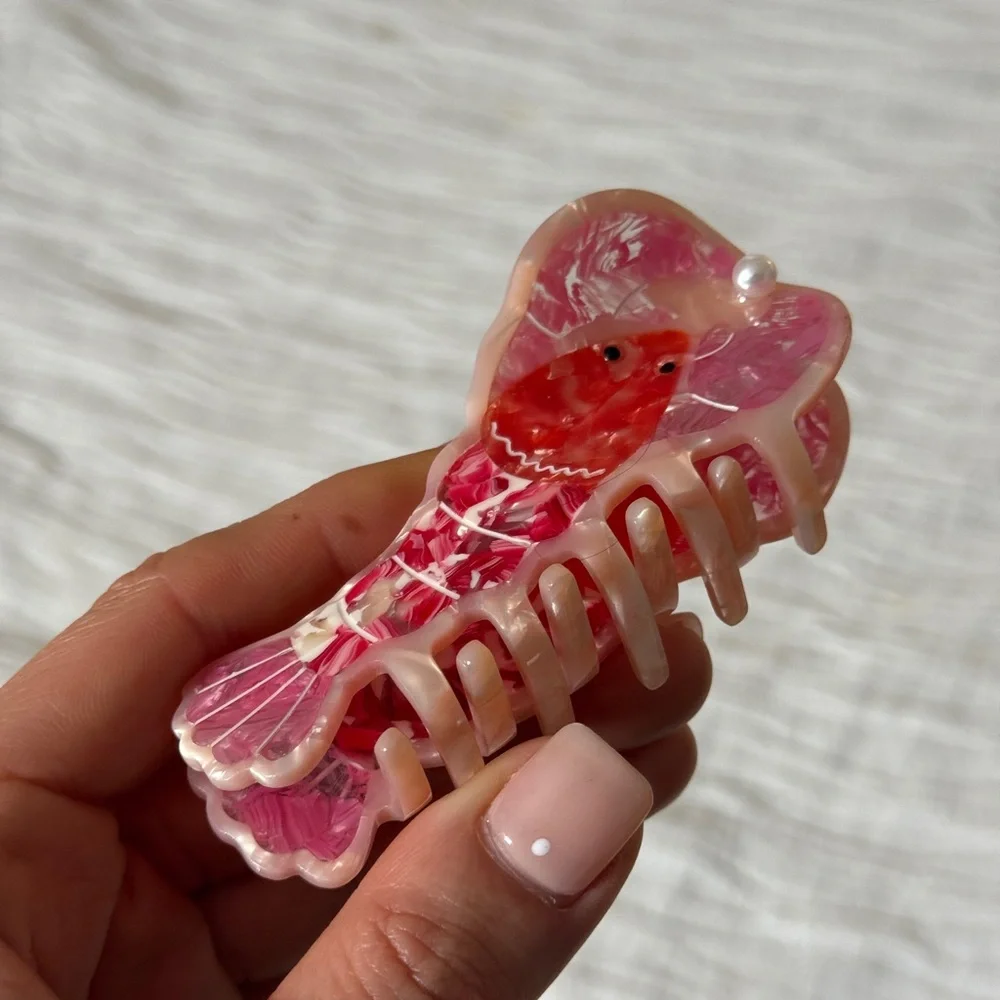 Pink Lobster Hair Clip - Picture 3 of 4